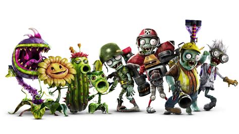 Personajes de Plants vs. Zombies: Garden Warfare en combate