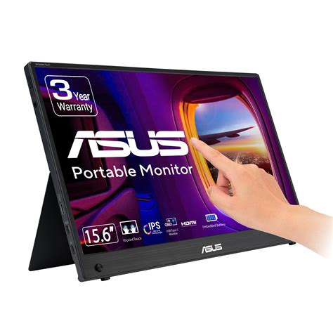 Monitor portátil ASUS ZenScreen con pie de apoyo de 360° en posición vertical