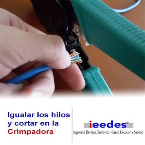 Organizando y cortando los hilos de un cable Cat6
