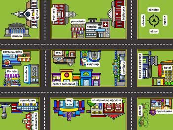 Mapa de una ciudad en construcción en un juego de estrategia
