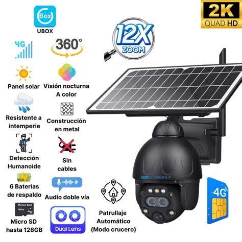 Cámara de seguridad solar con panel