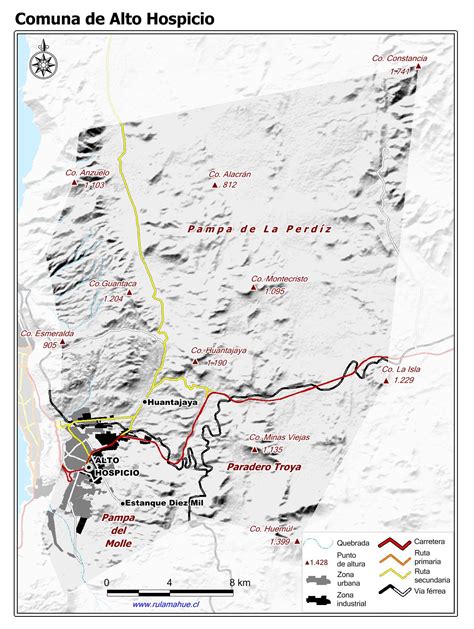 Mapa de Alto Hospicio con la ubicación del colegio