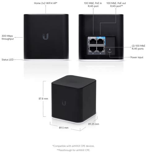 Diagrama de conexión del Ubiquiti airCube ISP con un CPE