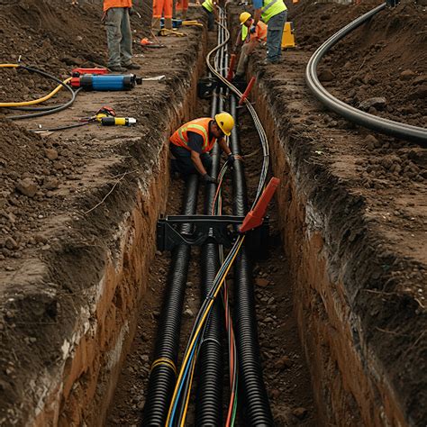 Cable de fibra óptica subterráneo