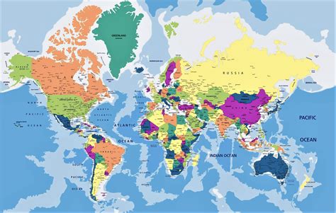 Mapa del mundo con países resaltados de zona preferente