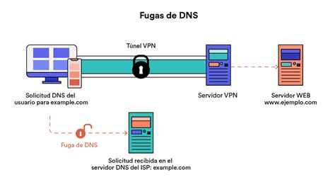 Infografía explicando las fugas de DNS