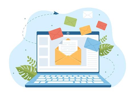 Ilustración de un cliente de correo electrónico con carpetas