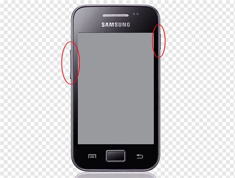 Teléfono Samsung Galaxy Ace mostrando un icono de red tachado