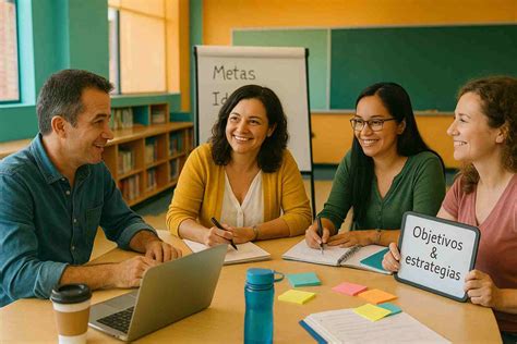 Imagen de un equipo de docentes colaborando en la planificación de clases.