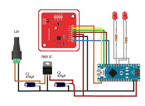 Diagrama de cableado Arduino a PN532 vía SPI