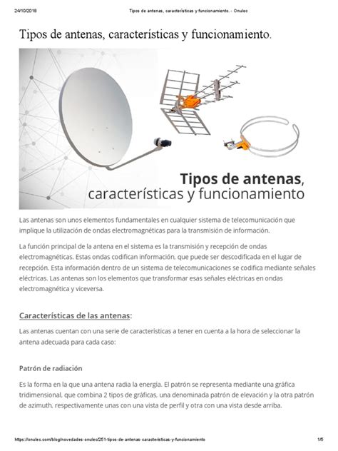 Infografía comparando la ganancia de diferentes tipos de antenas