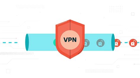 Ilustración representando un túnel VPN protegiendo datos