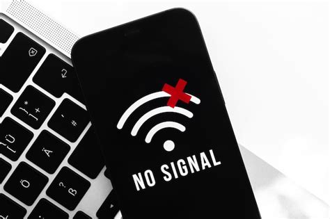 Teléfono móvil mostrando sin señal