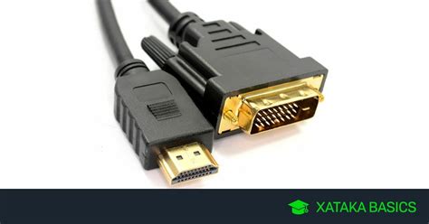 Infografía mostrando la diferencia entre DVI y HDMI en cuanto a audio y video