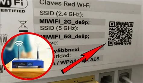 Código QR en la parte trasera de un router