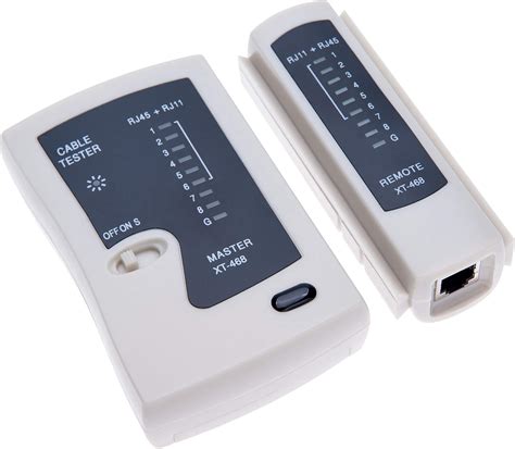 Tester de cables Ethernet en uso