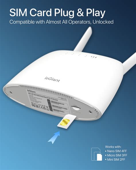 Router 4G LTE mostrando una tarjeta SIM
