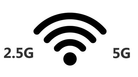Icono de router con dos bandas WiFi (2.4G y 5G)
