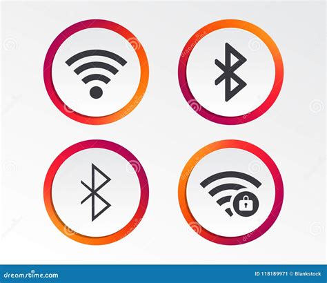 Iconos representando Wi-Fi, Bluetooth y USB