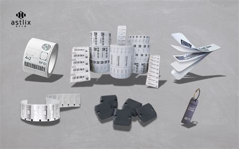 Ilustración de etiquetas RFID adheridas a diversos productos en una cadena de suministro.