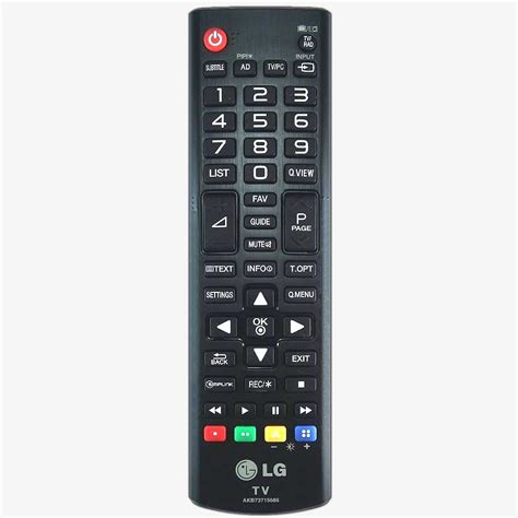 Mando a distancia de TV LG con botón de entrada externa resaltado