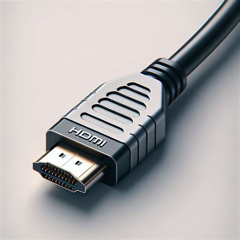 Ilustración de un cable HDMI con sus conectores