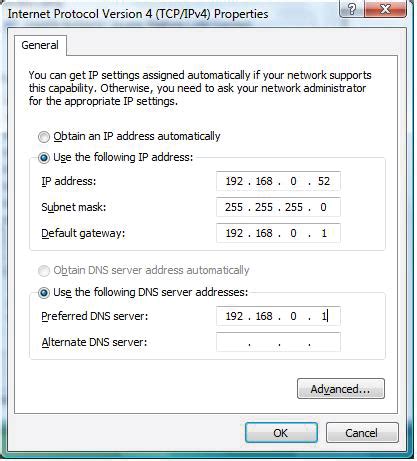Captura de pantalla mostrando cómo configurar una IP estática en Windows