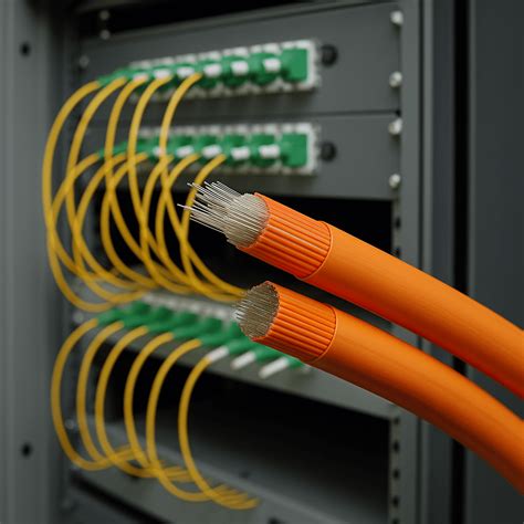Instalación de cable de fibra óptica con accesorios de fijación