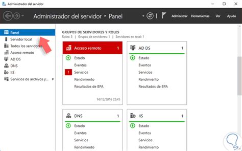 Ventana de selección de roles en el Administrador del servidor
