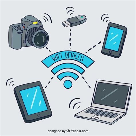 Ilustración mostrando diferentes dispositivos conectados a un router (inalámbrico y por cable)