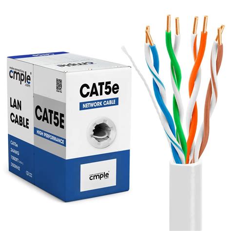 Ejemplo de cable Cat 5e UTP con etiquetado