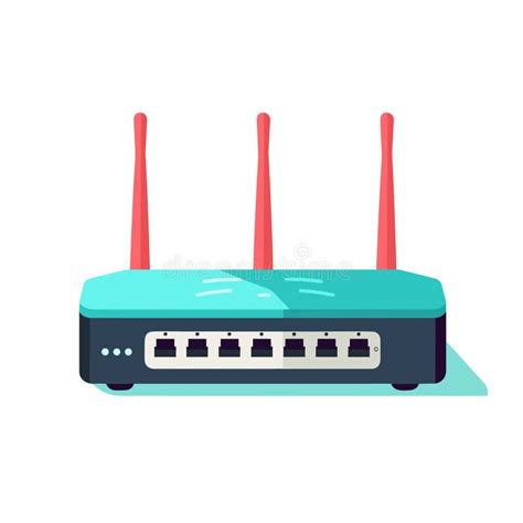 Ilustración de un router con antenas en L (una vertical, una horizontal)