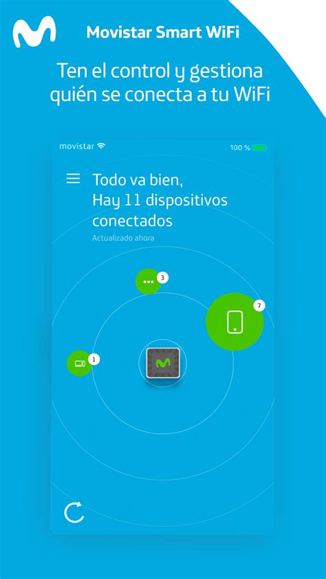 Captura de pantalla de la aplicación Smart WiFi de Movistar
