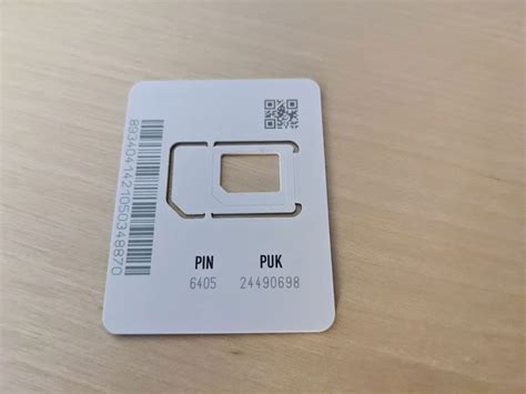 Tarjeta SIM con código PUK