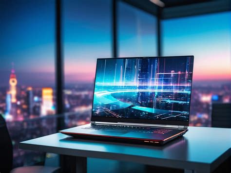 Imagen de un espacio de trabajo moderno con un portátil conectado por Wi-Fi