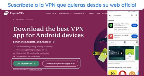 Captura de pantalla de la aplicación ExpressVPN en un dispositivo Android