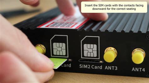 Tarjeta SIM insertada en un router 4G