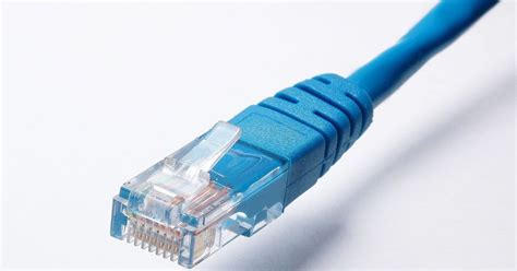 Cable Ethernet conectado a un puerto de red