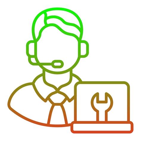 Icono de un técnico de soporte técnico hablando por teléfono