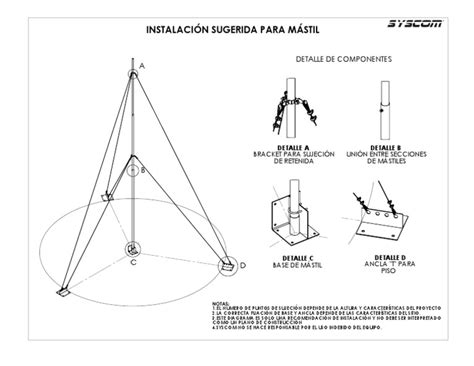 Sistema de fijación en mástil grueso