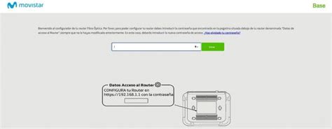 Ejemplo de la interfaz de acceso a un router de Movistar.