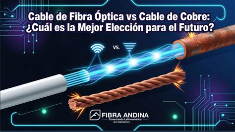 Diagrama comparativo de fibra óptica vs. cobre