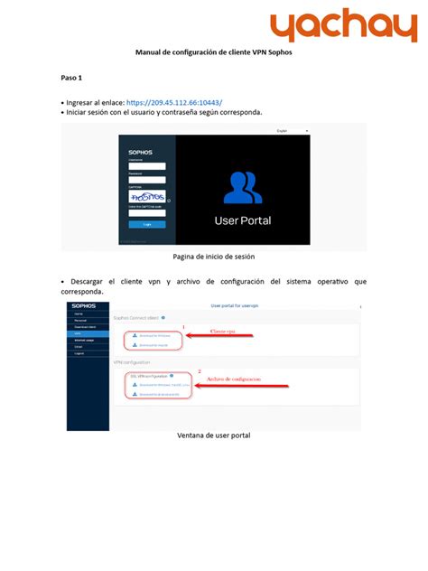 Ventana de configuración del cliente VPN