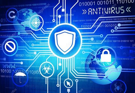 Icono de antivirus protegiendo una red