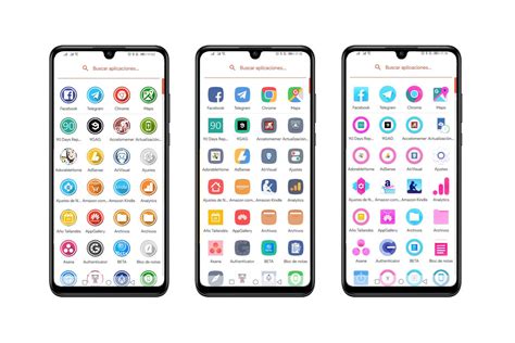 Iconos de Android y iPhone con un símbolo de advertencia