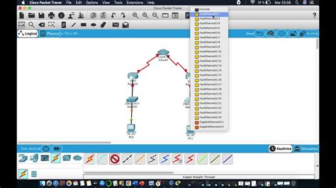 Diagrama de Packet Tracer con routers conectados a una nube Frame Relay