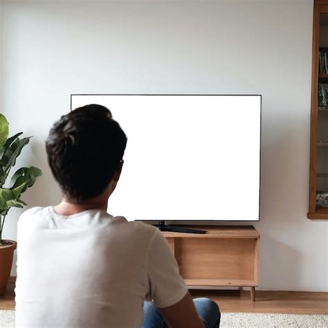 Persona frustrada mirando un televisor sin sonido