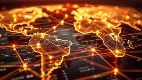 Mapa del mundo con conexiones de red