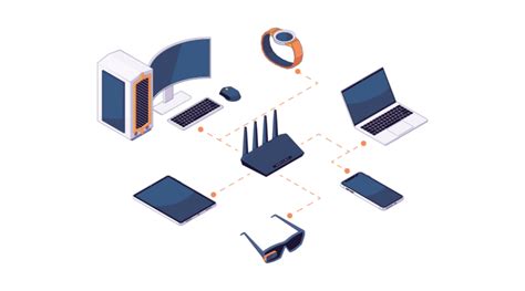 Infografía explicando el proceso de transmisión de datos en una WLAN: dispositivo -> AP -> router -> Internet.