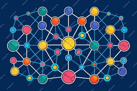 Ilustración de una red P2P con nodos interconectados